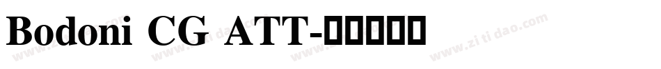 Bodoni CG ATT字体转换